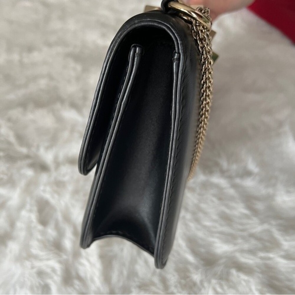 Valentino Rockstud Medium Glam Lock Flap Bag in Black - Picture 11 of 16